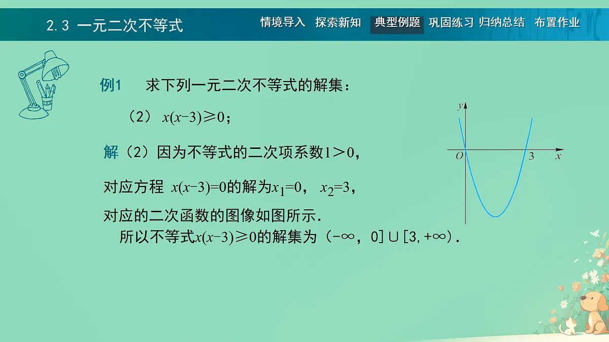 中职 数学 高教版(中职) 基础模块上册2.3 一元二次不等式 课件第8页