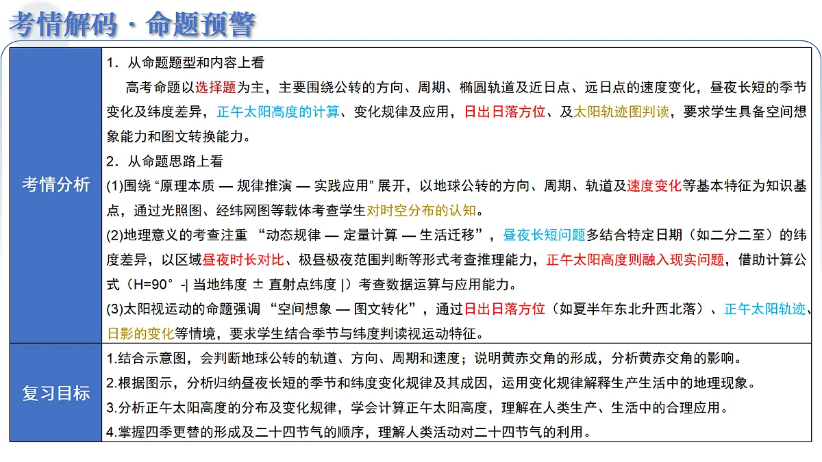 第05讲 地球的公转及其地理意义(复习课件)(山东专用)-2026年高考地理一轮复习第5页