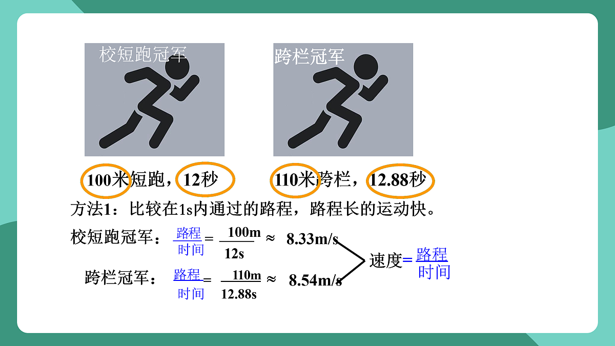 鲁科版(五四制)物理八上 第一章第二节《快与慢》课件第8页