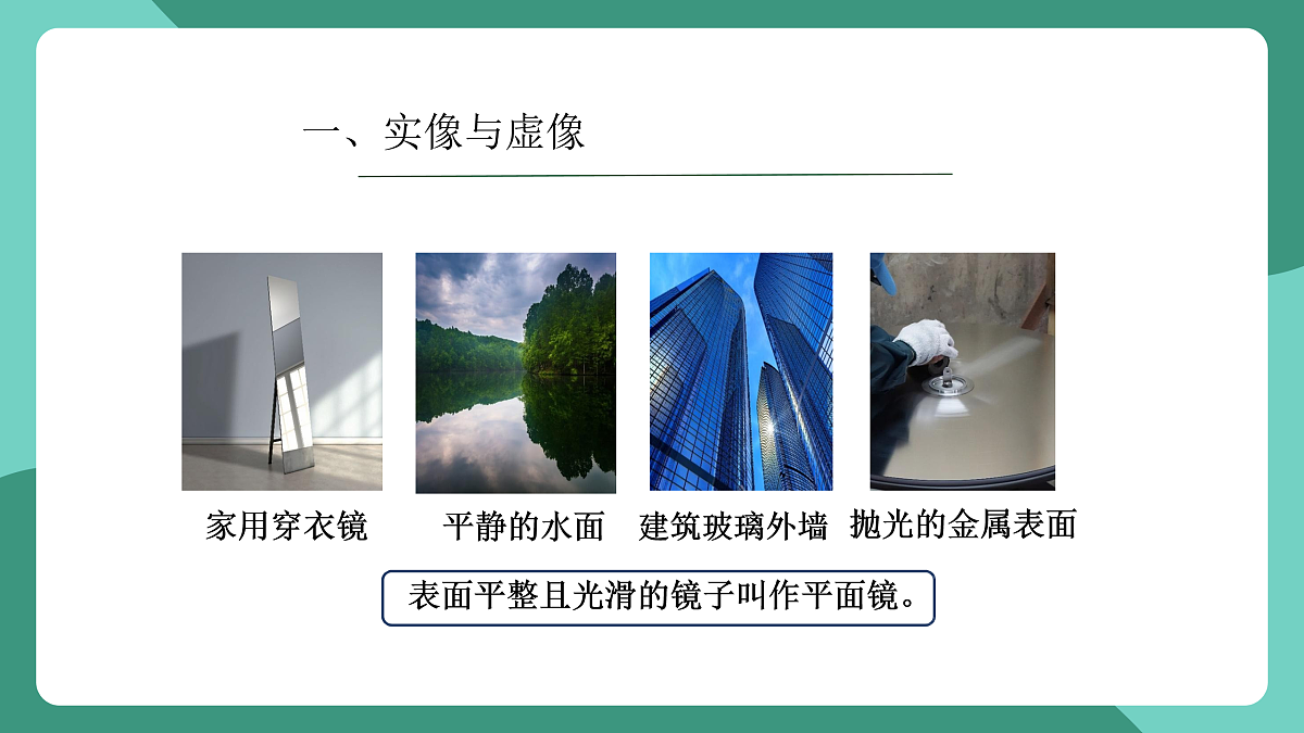 鲁科版(五四制)物理八上 第三章第三节《平面镜成像》课件第4页
