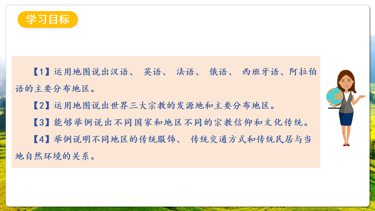 人教版(新课标)地理七上5.3 《多样的文化》课件第4页