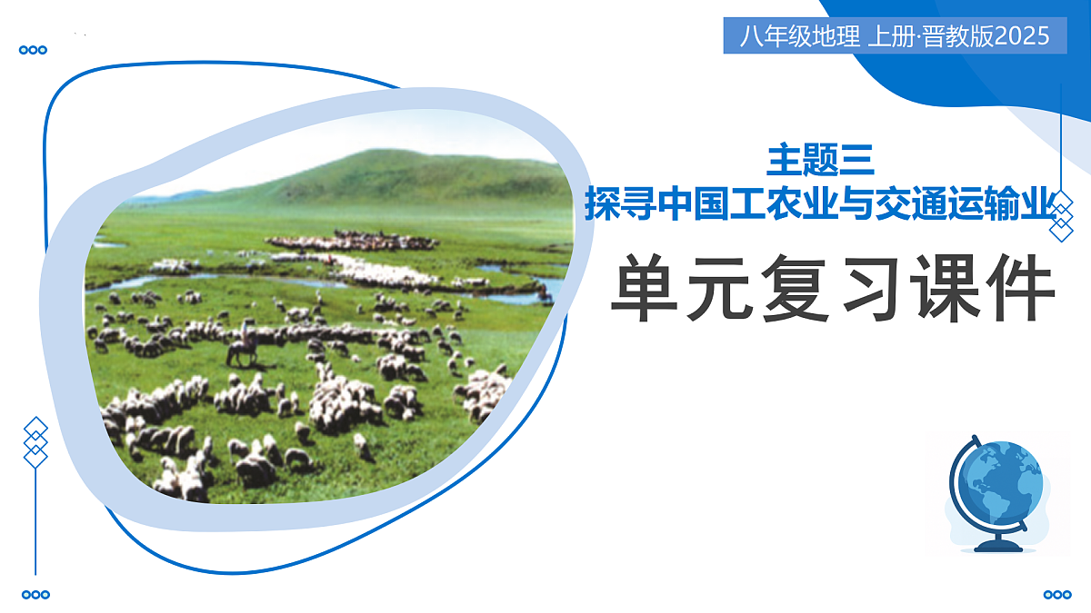 主题三 探寻中国工农业与交通运输业(单元复习课件)-2025-2026学年八年级地理上册(晋教版2024)第1页