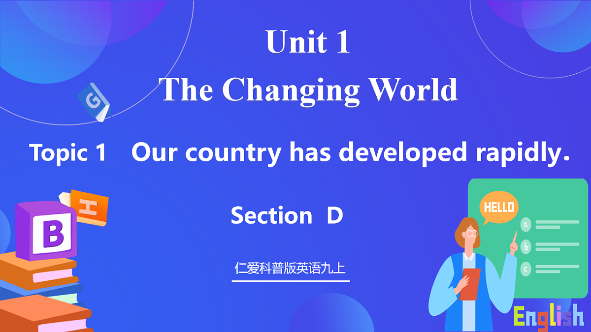 Unit 1 Topic 1 Our country has developed rapidly Section D 课件第1页