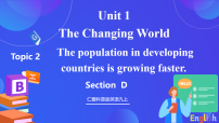 仁爱科普版（2024）九年级上册Unit 1 The Changing WorldTopic 2 The population in developing countries is growing f