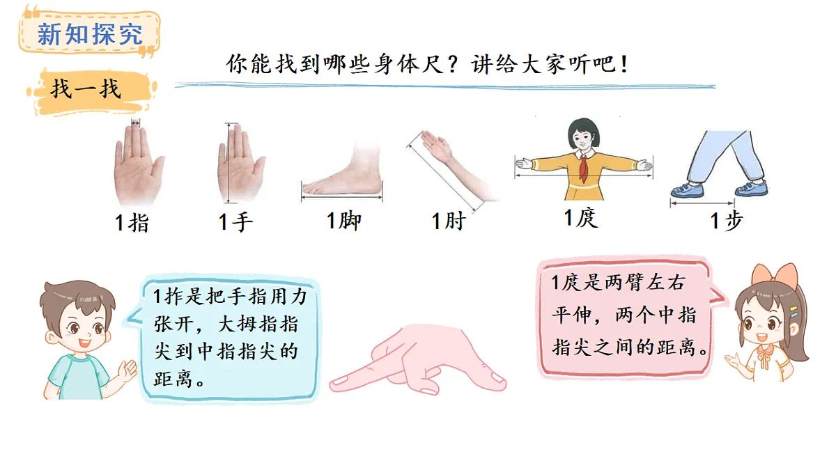 人教版数学二年级上册身体上的尺子(课件)第7页
