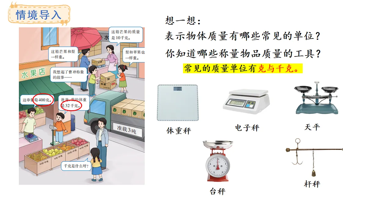 西师大版数学三年级上册探秘曹冲称象 活动一(课件)第3页