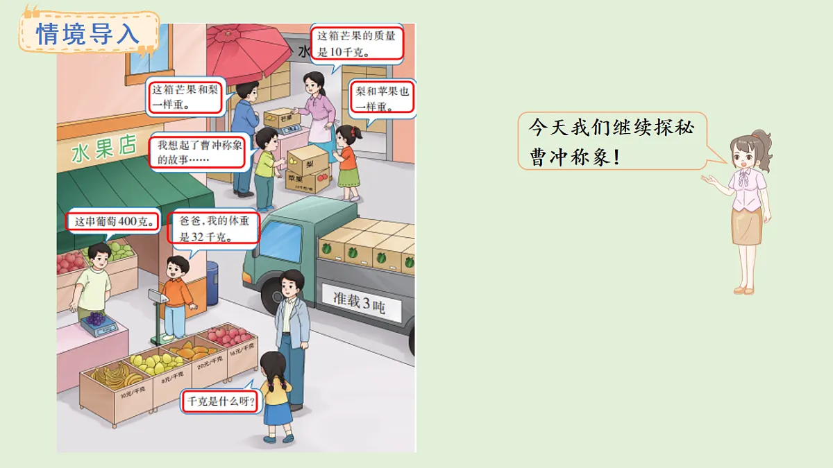探秘曹冲称象 活动二(课件)2025-2026学年西师大版三年级数学上册02第2页