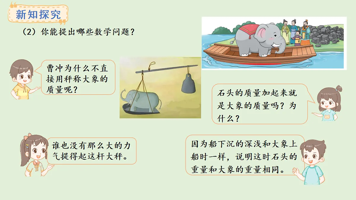 探秘曹冲称象 活动二(课件)2025-2026学年西师大版三年级数学上册02第4页