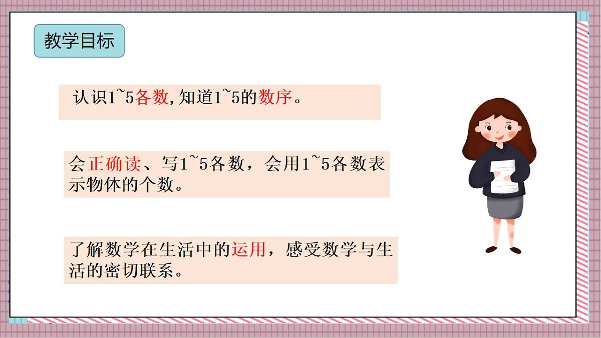 北京版数学一上1.1《认识1_5》(教学课件)第2页