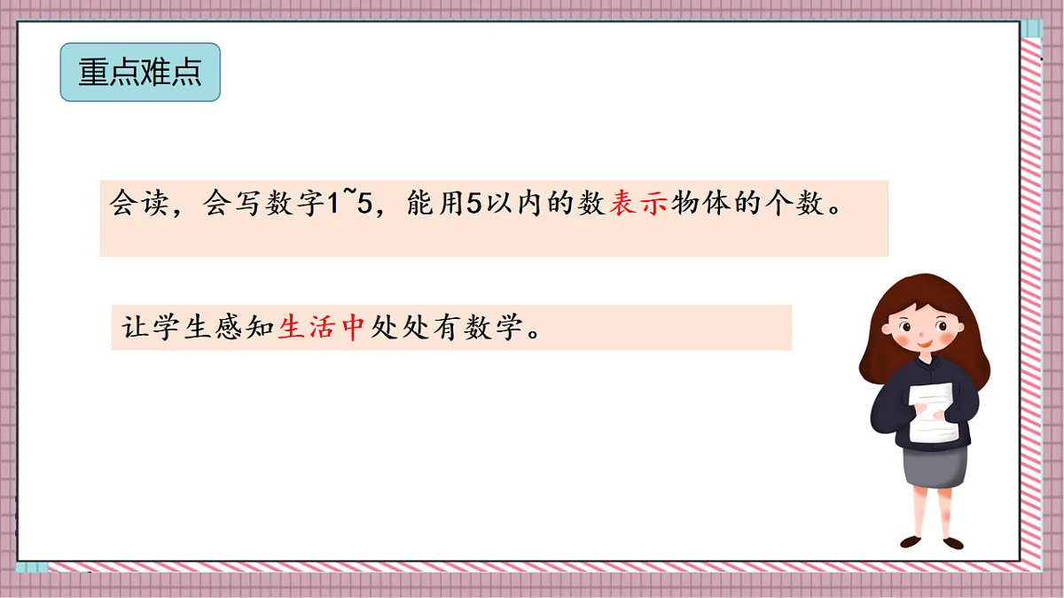 北京版数学一上1.1《认识1_5》(教学课件)第3页