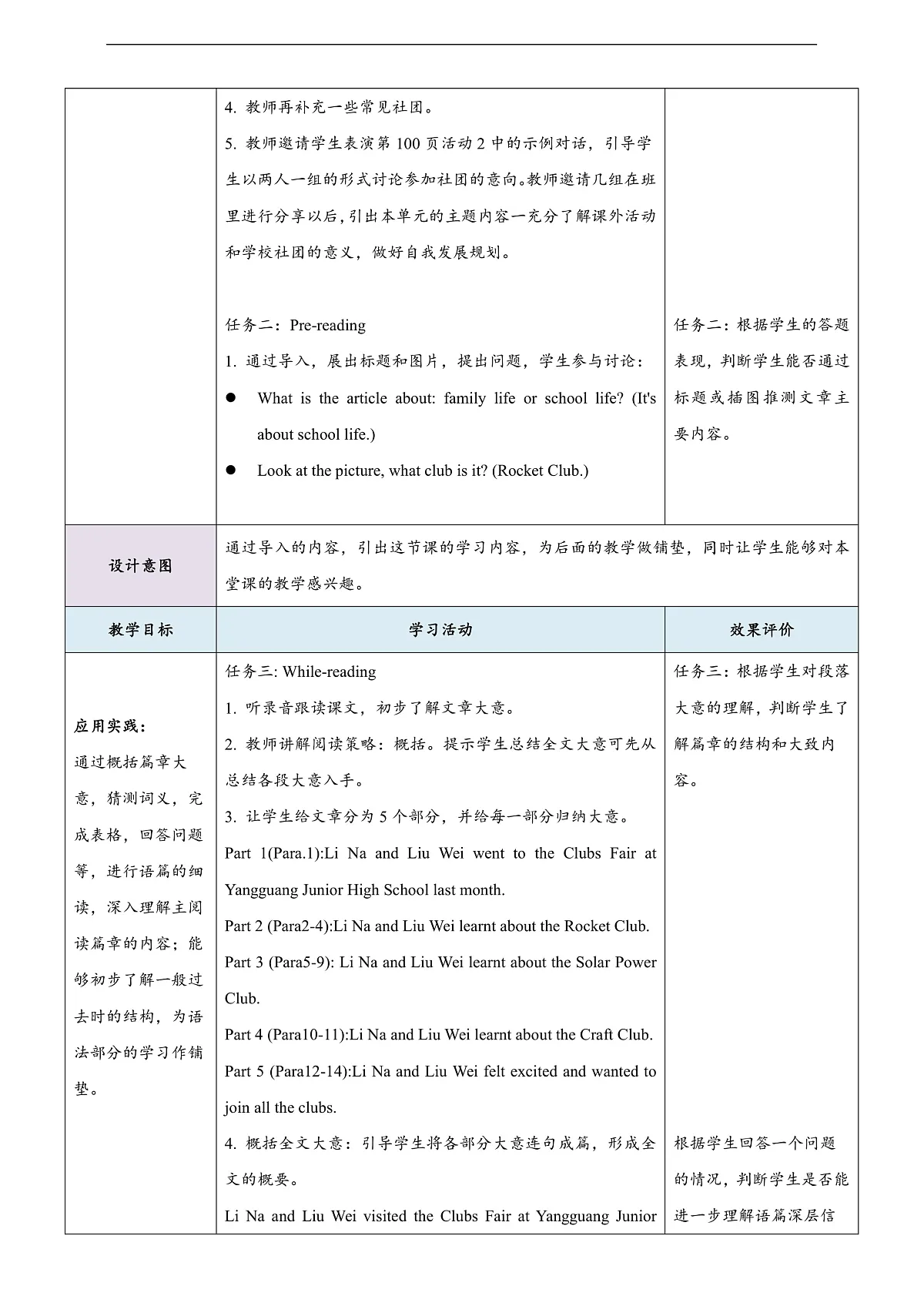 沪教牛津版(六三制三起)英语七上Unit 7 《Fun after school 》第1课时 Reading教学设计第3页