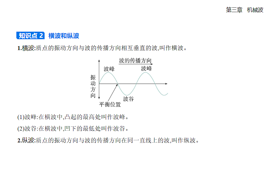 3.1波的形成知识点串讲课件-人教版高中物理高二上学期第3页