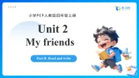 人教版PEP(2024)四年级上册(2024)Unit 2 My friendsPart B备课课件ppt