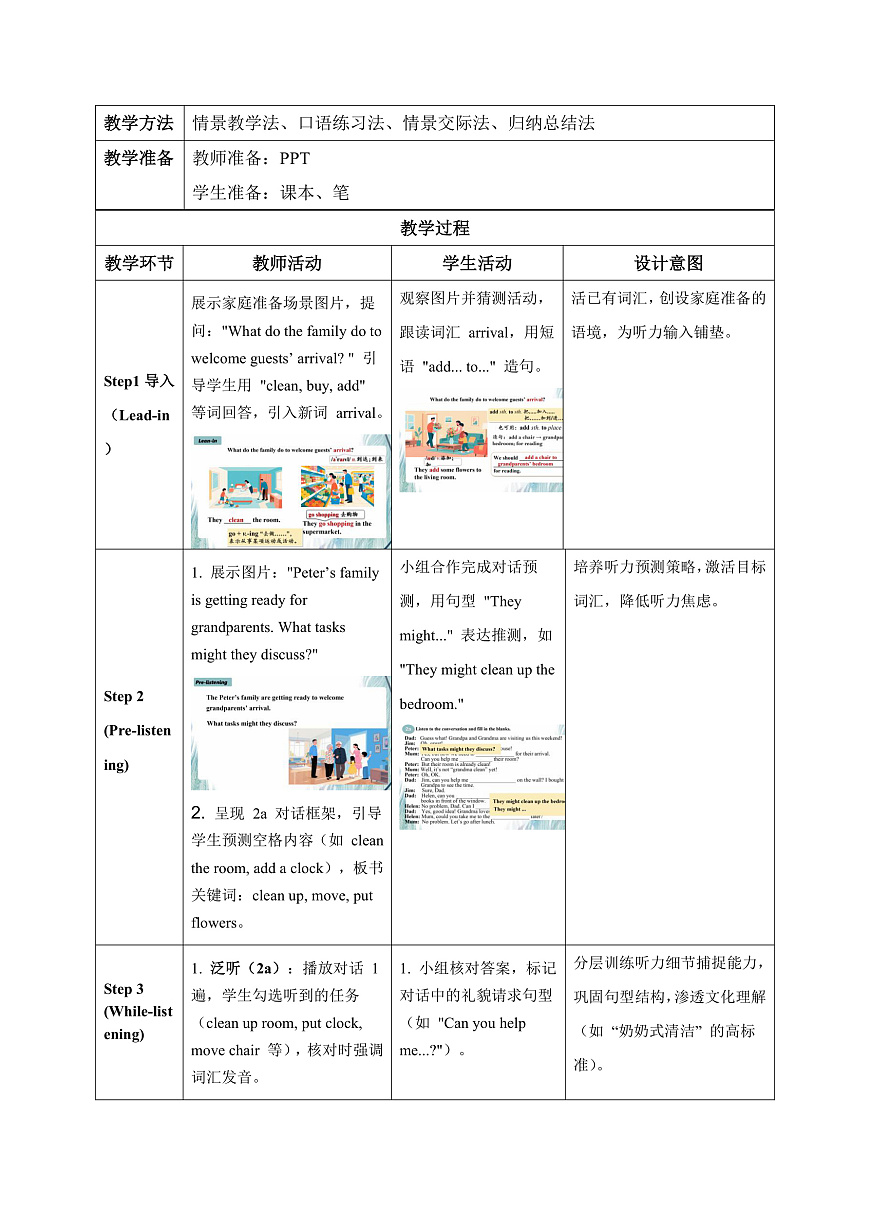 【任務(wù)型備課】人教版英語八上-Unit2 Section A 2a-2e （教案）第2頁