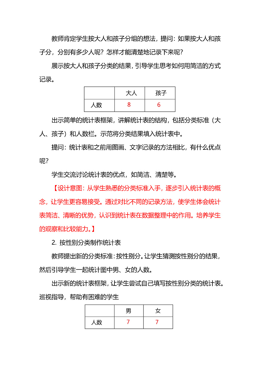 （2025新教材）人教版數(shù)學(xué)二年級上冊1.2《用簡單統(tǒng)計表呈現(xiàn)分類結(jié)果》教學(xué)設(shè)計第3頁