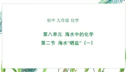 初中化學(xué)魯教版九年級(jí)下冊(cè)第八單元第二節(jié) 海水“曬鹽”（一）課件