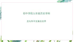 部編版九年級下冊歷史走向和平發(fā)展的世界復習課件