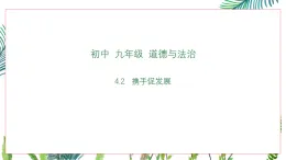 部編版九年級下冊道德與法治攜手促發(fā)展課件