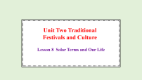 北京版（2024）五年级上册（2024）Unit Two Traditional Festivals and CultureLesson 8 Solar Terms and Our Life说课ppt
