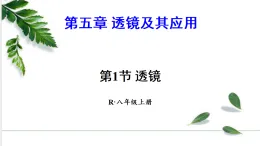 2024人教版八年级物理上册第五章 透镜及其应用第1节 透镜 課件