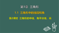 数学八年级上册（2024）1.1 三角形中的线段和角多媒体教学ppt课件