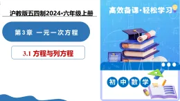3.1 方程與列方程（教學(xué)課件）-2025-2026學(xué)年六年級數(shù)學(xué)上冊（滬教版五四制2024）