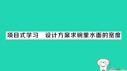 安徽省2025九年級(jí)數(shù)學(xué)上冊(cè)第21章二次函數(shù)與反比例函數(shù)項(xiàng)目式學(xué)習(xí)設(shè)計(jì)方案求碗里水面的寬度作業(yè)課件新版滬科版