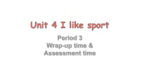 小学英语Unit 4 I like sport课文内容课件ppt