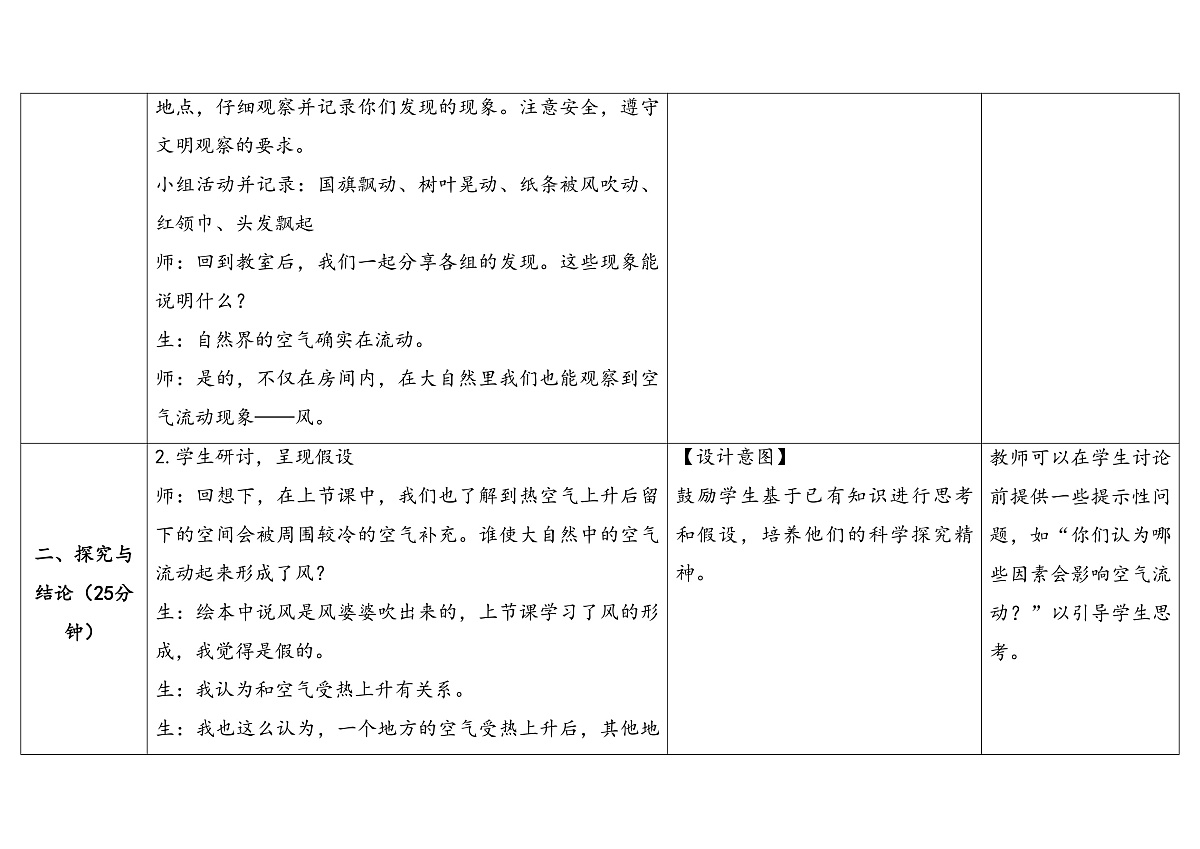2.4.大自然里的风 教学设计 2025-2026学年大象版三年级科学上册第3页