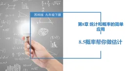 蘇科版2025九年級下冊數(shù)學(xué)8.5概率幫你做估計 課件