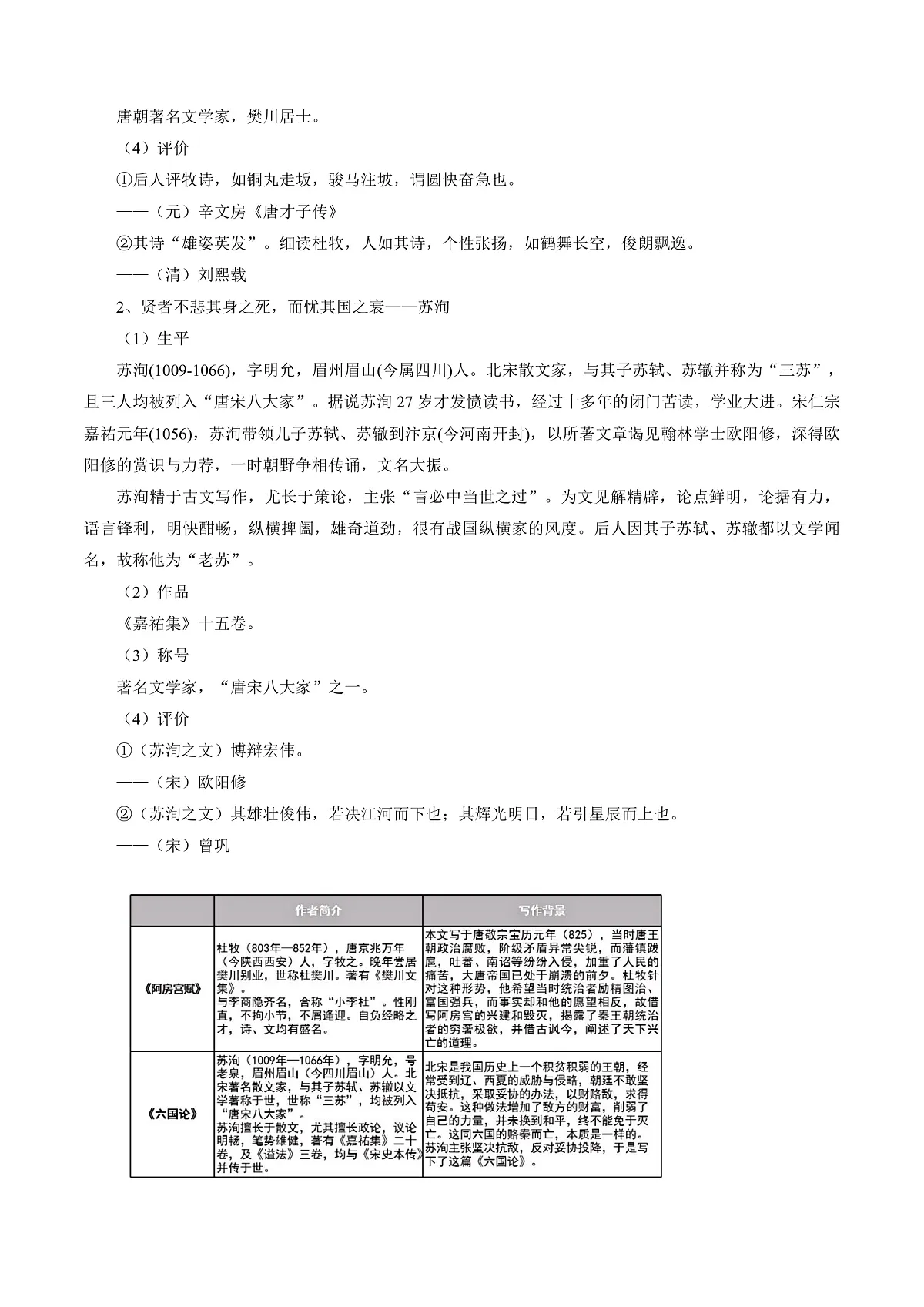 2026年高考语文文言文·阅读一轮复习 第06讲《阿房宫赋》《六国论》(复习讲义)解析版第3页