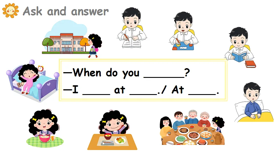 Lesson 2 She has breakfast at 7:40 a.m第3页