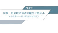 人教版 (2019)实验：用油膜法估测油酸分子的大小课文内容课件ppt