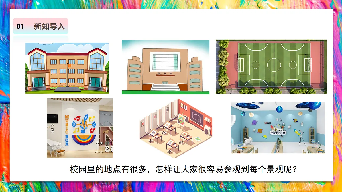 【人教版】美术 二年级上册 第二单元 3 校园小导游 教学课件第5页