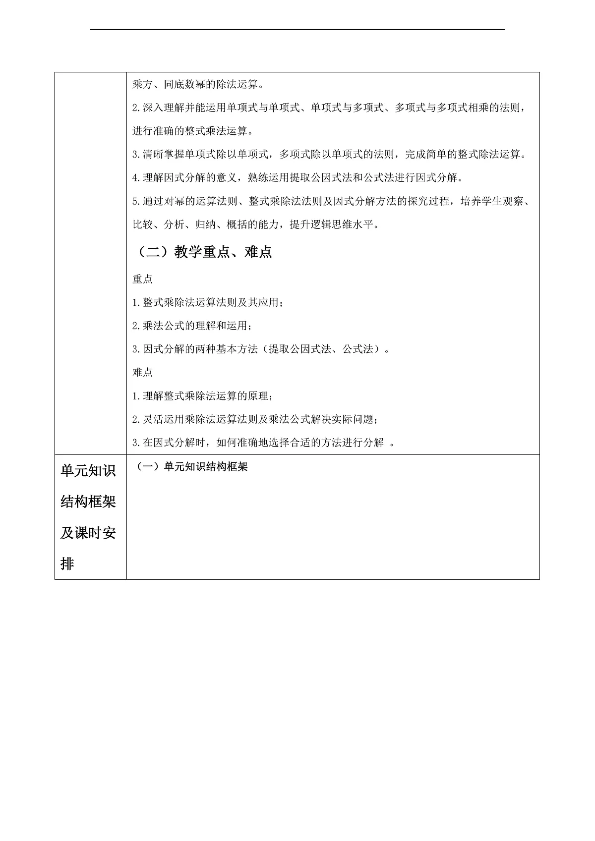第11章整式的乘除 大单元教学设计第2页