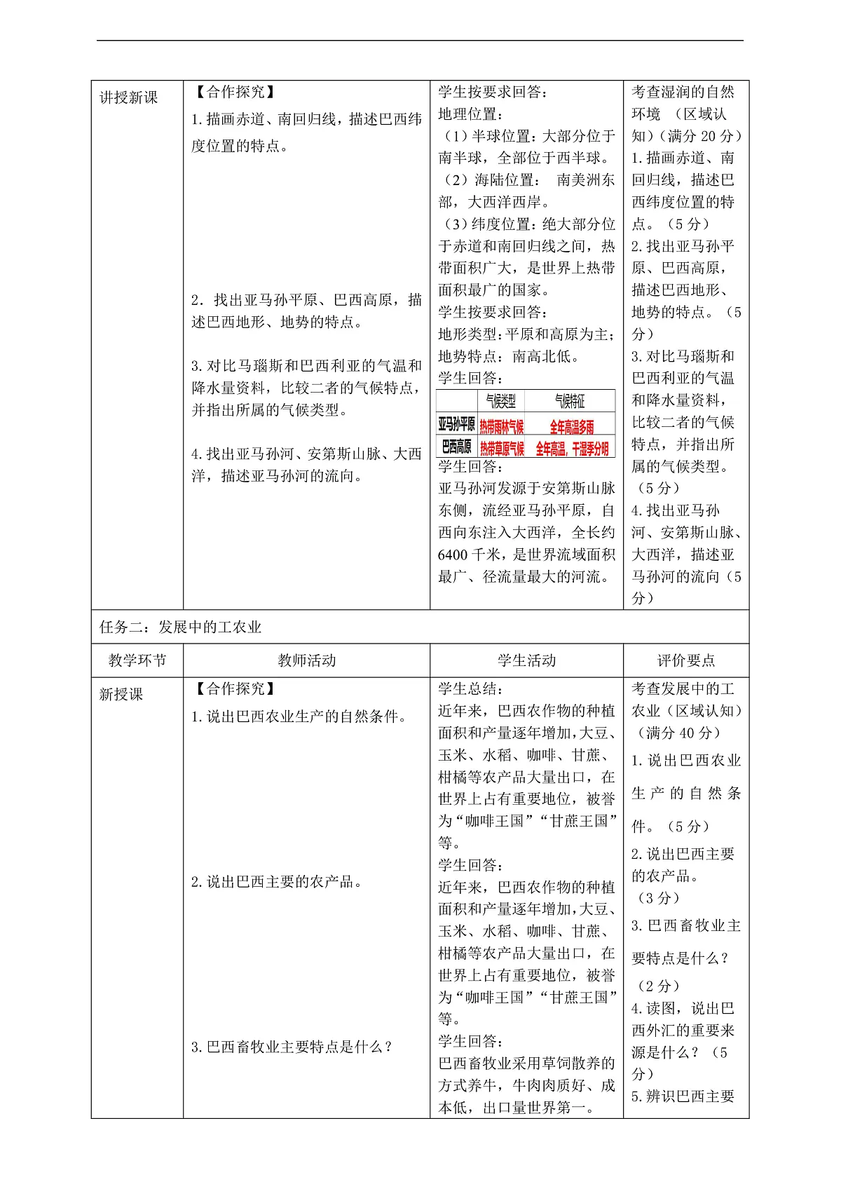 8.6 巴西 教学设计第3页
