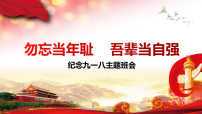 勿忘当年耻，吾辈当自强！（9.18）——2025-2025学年高中纪念九一八主题班会课件