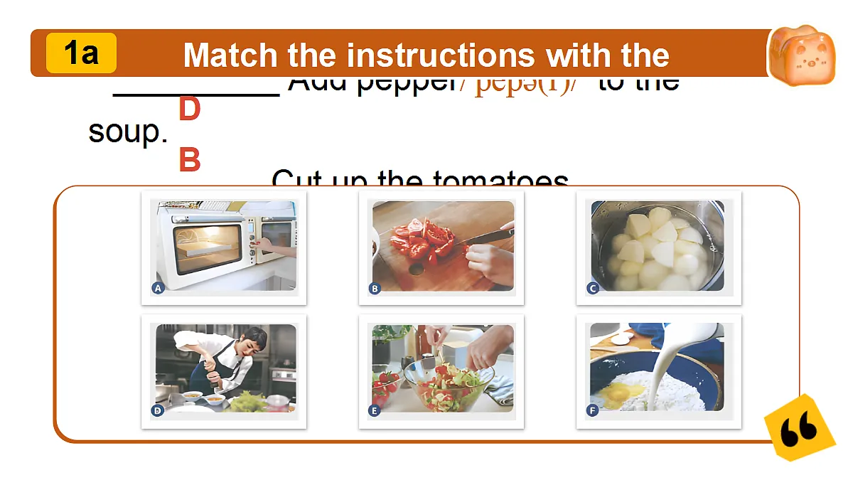 Section A How do we make food ?(1a-1d) (第一课时)教学课件第8页
