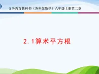 蘇科版新版數(shù)學(xué)八年級上冊第二章實(shí)數(shù)的初步認(rèn)識2.1算數(shù)平方根教學(xué)課件