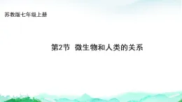 蘇教版七年級生物上冊第2單元生物的多樣性第5章無處不在的微生物5.2微生物和人類的關系課件+學案+答案