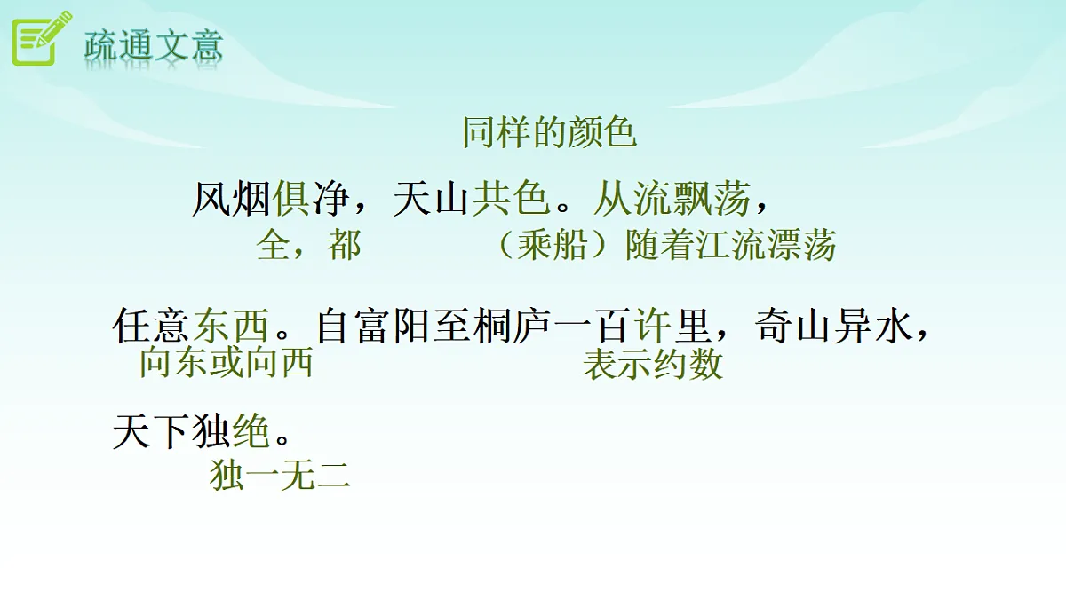统编版八年级语文上册第 13 课《 与朱元思书》PPT课件第7页