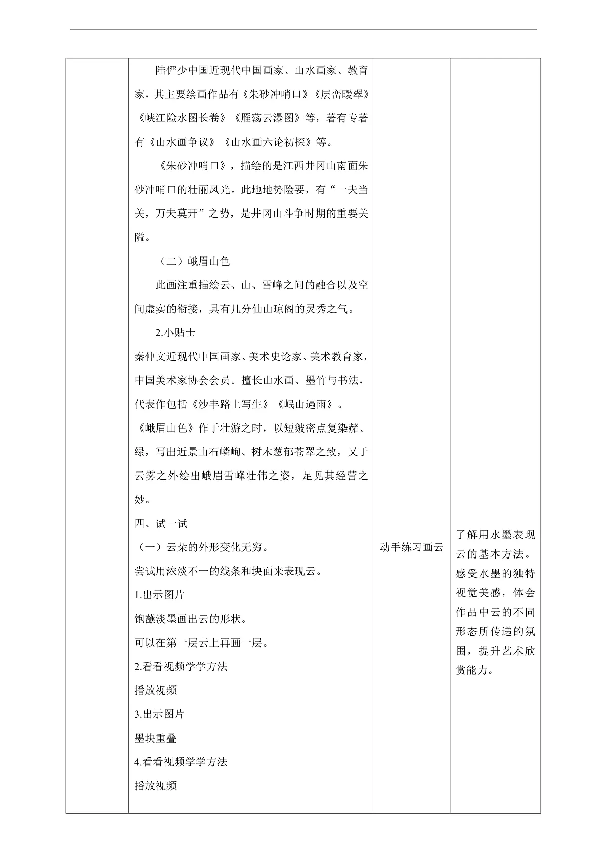 【浙教版】美术 二年级上册 第二单元 4 变幻的云 教学设计第3页