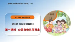 新人教部編版小學(xué)道法六上 2-3《公民意味著什么》第一課時(shí)公民身份從何而來(lái) 課件