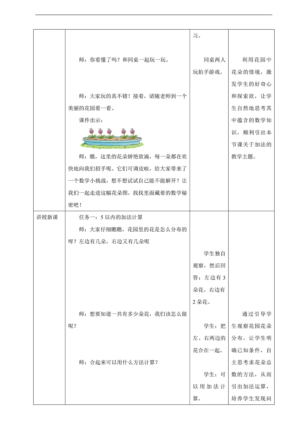 西师大版一上2.2《加法的计算(1)》(教案)第2页