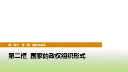 統(tǒng)編版高中思想政治選擇性必修1第一單元各具特色的國(guó)家第一課第二框國(guó)家的政權(quán)組織形式課件