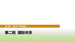 統(tǒng)編版高中思想政治選擇性必修1當(dāng)代國(guó)際政治與經(jīng)濟(jì)第二單元世界多極化第三課第二框國(guó)際關(guān)系課件