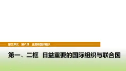 統(tǒng)編版高中思想政治選擇性必修1第四單元國(guó)際組織第八課第一、二框日益重要的國(guó)際組織與聯(lián)合國(guó)課件