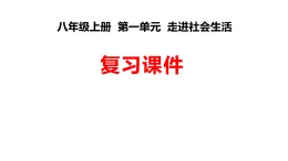 初中  政治 (道德與法治)  人教版（2024）  八年級(jí)上冊(cè)第一單元  走進(jìn)社會(huì)生活 復(fù)習(xí)課件