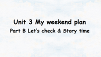 人教版PEP（2024）六年级上册Unit 3 My weekend plan Part B评课ppt课件