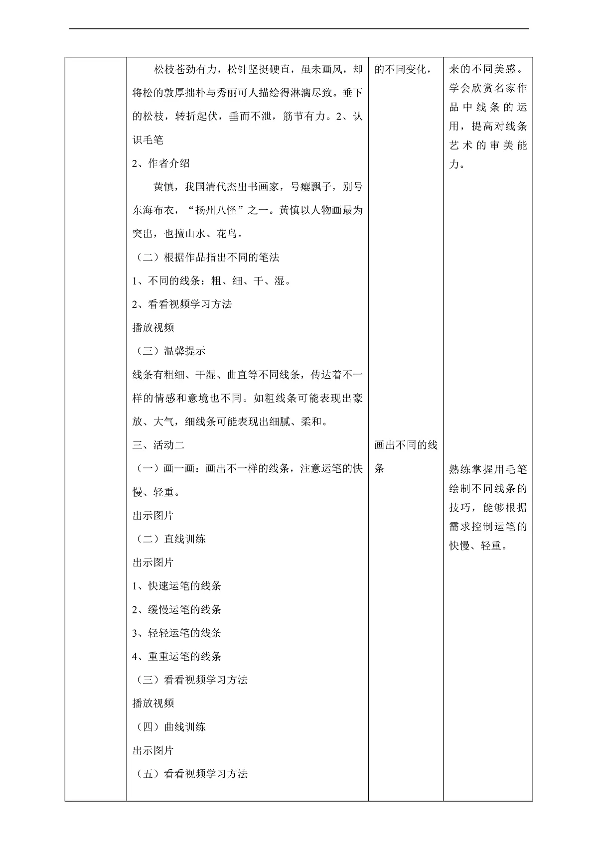 岭南美版一上 18 线条变化多 教学设计第3页